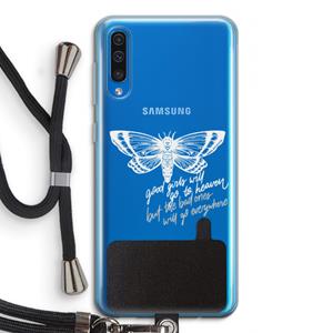 CaseCompany Good or bad: Samsung Galaxy A50 Transparant Hoesje met koord