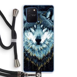 CaseCompany Darkness Wolf: Samsung Galaxy Note 10 Lite Transparant Hoesje met koord