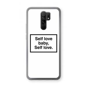 CaseCompany Self love: Xiaomi Redmi 9 Transparant Hoesje
