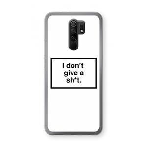 CaseCompany Don't give a shit: Xiaomi Redmi 9 Transparant Hoesje