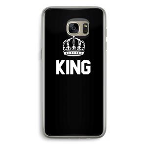 CaseCompany King zwart: Samsung Galaxy S7 Edge Transparant Hoesje