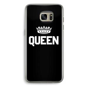 CaseCompany Queen zwart: Samsung Galaxy S7 Edge Transparant Hoesje