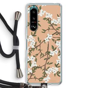 CaseCompany Blossoming spring: Sony Xperia 5 III Transparant Hoesje met koord