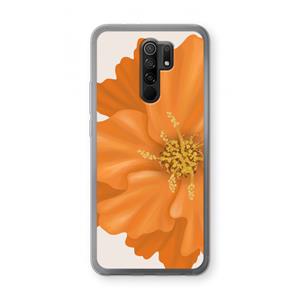 CaseCompany Orange Ellila flower: Xiaomi Redmi 9 Transparant Hoesje