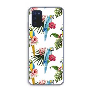 CaseCompany Kleurrijke papegaaien: Samsung Galaxy A03s Transparant Hoesje