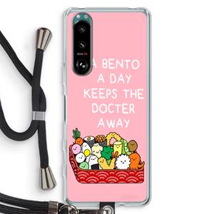 CaseCompany Bento a day: Sony Xperia 5 III Transparant Hoesje met koord