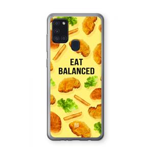 CaseCompany Eat Balanced: Samsung Galaxy A21s Transparant Hoesje