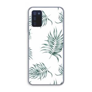 CaseCompany Simple leaves: Samsung Galaxy A03s Transparant Hoesje