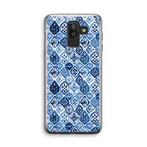 CaseCompany Blauw motief: Samsung Galaxy J8 (2018) Transparant Hoesje