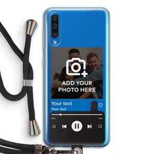 CaseCompany Music Player: Samsung Galaxy A50 Transparant Hoesje met koord