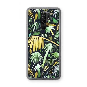 CaseCompany Tropical Palms Dark: Xiaomi Redmi 9 Transparant Hoesje