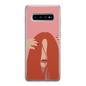 CaseCompany Woke up like this: Samsung Galaxy S10 Plus Transparant Hoesje