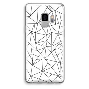 CaseCompany Geometrische lijnen zwart: Samsung Galaxy S9 Transparant Hoesje