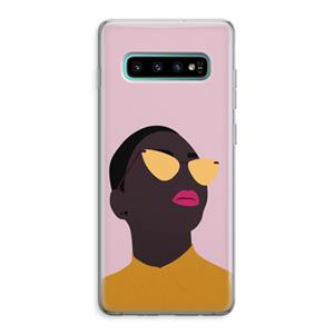 CaseCompany Yellow glasses: Samsung Galaxy S10 Plus Transparant Hoesje