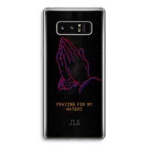 CaseCompany Praying For My Haters: Samsung Galaxy Note 8 Transparant Hoesje
