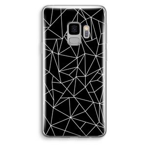 CaseCompany Geometrische lijnen wit: Samsung Galaxy S9 Transparant Hoesje