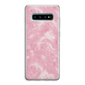 CaseCompany Abstract Painting Pink: Samsung Galaxy S10 Plus Transparant Hoesje