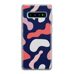 CaseCompany Memphis Shapes Pink: Samsung Galaxy S10 Plus Transparant Hoesje