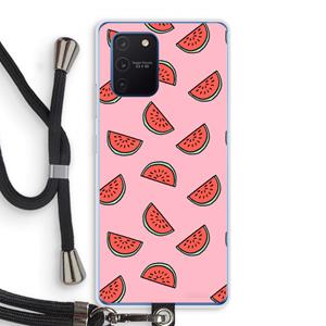 CaseCompany Watermeloen: Samsung Galaxy Note 10 Lite Transparant Hoesje met koord