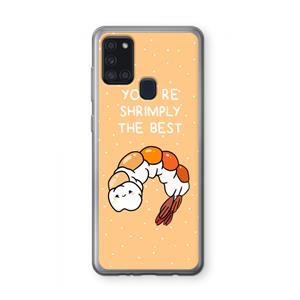 CaseCompany You're Shrimply The Best: Samsung Galaxy A21s Transparant Hoesje