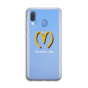 CaseCompany I'm lovin' you: Samsung Galaxy A40 Transparant Hoesje