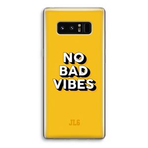 CaseCompany No Bad Vibes: Samsung Galaxy Note 8 Transparant Hoesje