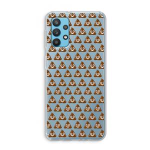 CaseCompany Poop emoji: Samsung Galaxy A32 4G Transparant Hoesje