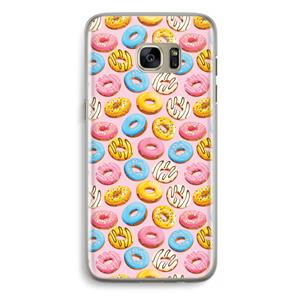 CaseCompany Pink donuts: Samsung Galaxy S7 Edge Transparant Hoesje