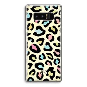 CaseCompany Leopard pattern: Samsung Galaxy Note 8 Transparant Hoesje