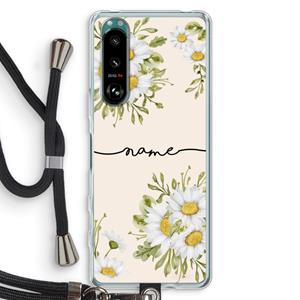 CaseCompany Daisies: Sony Xperia 5 III Transparant Hoesje met koord