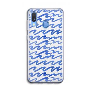 CaseCompany Blauwe golven: Samsung Galaxy A40 Transparant Hoesje