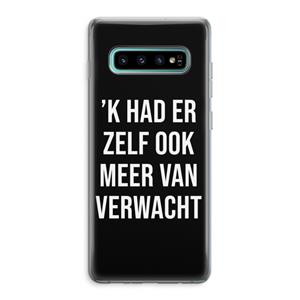 CaseCompany Meer verwacht - Zwart: Samsung Galaxy S10 Plus Transparant Hoesje