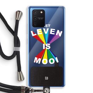 CaseCompany Het Leven Is Mooi: Samsung Galaxy Note 10 Lite Transparant Hoesje met koord