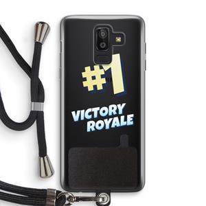 CaseCompany Victory Royale: Samsung Galaxy J8 (2018) Transparant Hoesje met koord