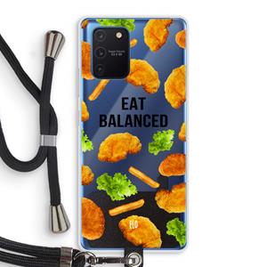CaseCompany Eat Balanced: Samsung Galaxy Note 10 Lite Transparant Hoesje met koord