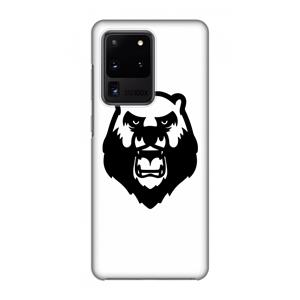 CaseCompany Angry Bear (white): Volledig geprint Samsung Galaxy S20 Ultra Hoesje