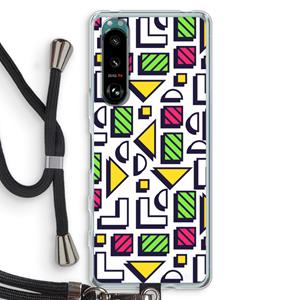 CaseCompany 8-bit N°4: Sony Xperia 5 III Transparant Hoesje met koord