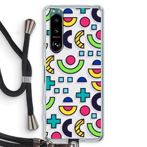 CaseCompany 8-bit N°6: Sony Xperia 5 III Transparant Hoesje met koord