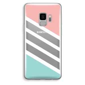 CaseCompany Strepen pastel: Samsung Galaxy S9 Transparant Hoesje