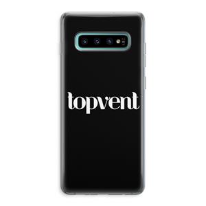 CaseCompany Topvent Zwart: Samsung Galaxy S10 Plus Transparant Hoesje