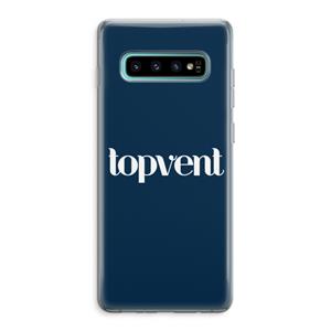 CaseCompany Topvent Navy: Samsung Galaxy S10 Plus Transparant Hoesje