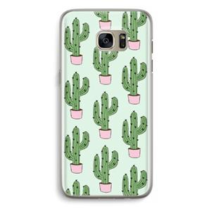 CaseCompany Cactus Lover: Samsung Galaxy S7 Edge Transparant Hoesje