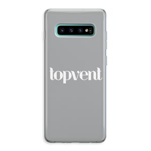 CaseCompany Topvent Grijs Wit: Samsung Galaxy S10 Plus Transparant Hoesje