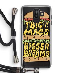 CaseCompany Big Macs Bigger Dreams: Samsung Galaxy J8 (2018) Transparant Hoesje met koord
