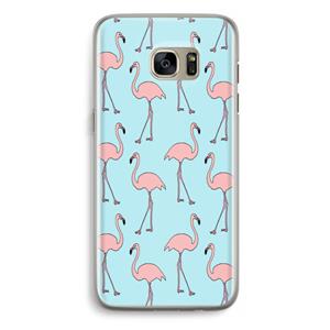 CaseCompany Anything Flamingoes: Samsung Galaxy S7 Edge Transparant Hoesje