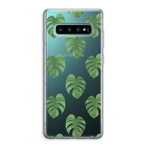 CaseCompany Monstera leaves: Samsung Galaxy S10 Plus Transparant Hoesje