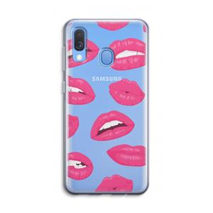 CaseCompany Bite my lip: Samsung Galaxy A40 Transparant Hoesje
