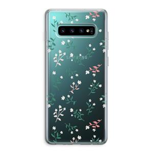 CaseCompany Small white flowers: Samsung Galaxy S10 Plus Transparant Hoesje