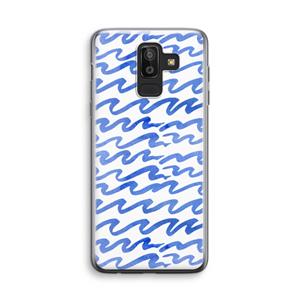 CaseCompany Blauwe golven: Samsung Galaxy J8 (2018) Transparant Hoesje