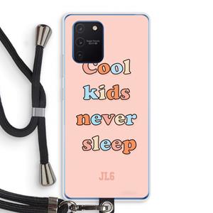 CaseCompany Cool Kids Never Sleep: Samsung Galaxy Note 10 Lite Transparant Hoesje met koord